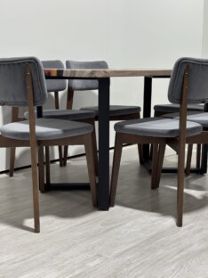 Стол кухонный обеденный прямоугольный дизайнерский лофт THETABLE RU 140х80 4.15/3.1