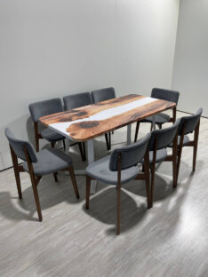 Стол кухонный обеденный прямоугольный дизайнерский лофт THETABLE RU 160х80 3.11/1.2