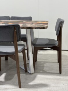 Стол кухонный обеденный прямоугольный дизайнерский лофт THETABLE RU 160х80 4.15/1.2