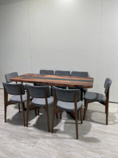 Стол кухонный обеденный прямоугольный дизайнерский лофт THETABLE RU 150х80 3.1/3.1 Стол кухонный обеденный прямоугольный дизайнерский лофт THETABLE RU 150х80 3.1/3.1