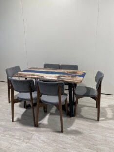 Стол кухонный обеденный прямоугольный дизайнерский лофт THETABLE RU 140х80 3.32/1.1