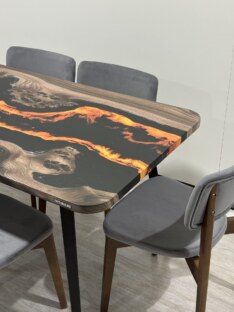 Стол кухонный обеденный прямоугольный дизайнерский лофт THETABLE RU 120х80 4.11/6.1