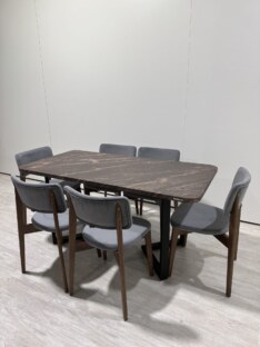 Стол кухонный обеденный прямоугольный дизайнерский лофт THETABLE RU 200х90 2.64/3.1