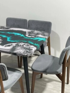 Стол кухонный обеденный прямоугольный дизайнерский лофт THETABLE RU 120х80 4.18/6.1