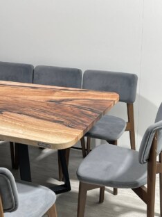 Стол кухонный обеденный прямоугольный дизайнерский лофт THETABLE RU 200х90 12.5/1.1