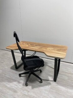 Стол компьютерный с вырезом дизайнерский лофт THETABLE RU 200х90 8.13/2.1 Стол компьютерный с вырезом дизайнерский лофт THETABLE RU 200х90 8.13/2.1
