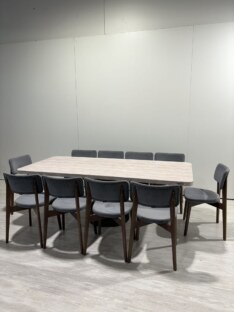 Стол кухонный обеденный прямоугольный дизайнерский под травертин THETABLE RU 180х100 16.1/17.1 Стол кухонный обеденный прямоугольный дизайнерский под травертин THETABLE RU 180х100 16.1/17.1