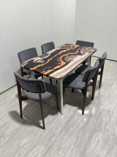 Стол кухонный обеденный прямоугольный дизайнерский лофт THETABLE RU 120х80 4.15/4.2