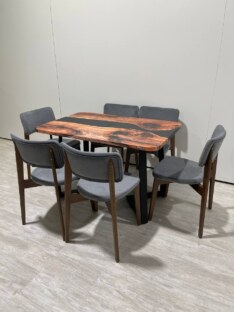 Стол кухонный обеденный прямоугольный дизайнерский лофт THETABLE 120х80 3.8/1.1