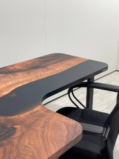 Стол компьютерный угловой дизайнерский лофт THETABLE RU 150х100 3.1/3.1