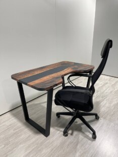 Стол компьютерный с вырезом дизайнерский лофт THETABLE 120х70 3.26/2.1