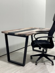 Стол компьютерный с вырезом дизайнерский лофт THETABLE 120х80 3.19/2.1