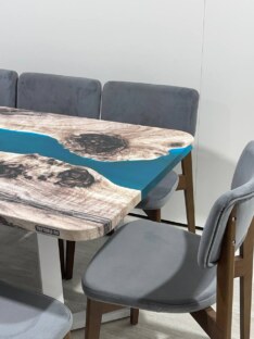 Стол кухонный обеденный прямоугольный дизайнерский лофт THETABLE RU 160х80 3.29/1.2