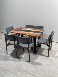 Стол кухонный обеденный прямоугольный дизайнерский лофт THETABLE RU 120х80 3.12/1.1