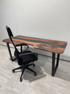 Стол письменный с вырезом дизайнерский лофт THETABLE RU 120х80 3.1/2.1 Стол письменный с вырезом дизайнерский лофт THETABLE RU 120х80 3.1/2.1