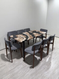 Стол кухонный обеденный прямоугольный дизайнерский лофт THETABLE RU 140х80 2.71/6.1