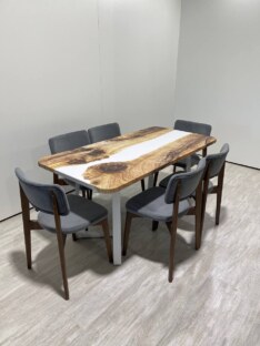 Стол кухонный обеденный прямоугольный дизайнерский лофт THETABLE RU 120х80 3.24/1.2