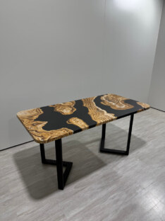 Стол кухонный обеденный прямоугольный дизайнерский лофт THETABLE RU 180х80 2.73/3.1