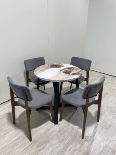 Стол кухонный обеденный круглый дизайнерский лофт THETABLE RU 80х32 3.34/1.1