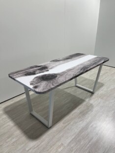 Стол кухонный обеденный прямоугольный дизайнерский лофт THETABLE RU 180х80 3.23/2.2