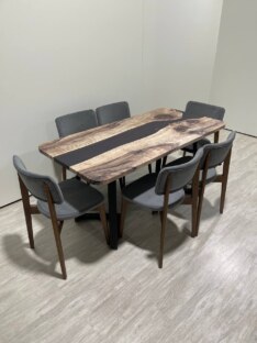 Стол кухонный обеденный прямоугольный дизайнерский лофт THETABLE RU 160х80 3.30/1.1