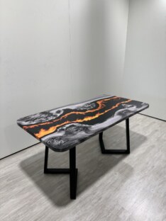 Стол кухонный обеденный прямоугольный дизайнерский лофт THETABLE RU 200х90 4.20/1.1