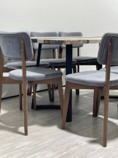 Стол кухонный обеденный прямоугольный дизайнерский лофт THETABLE RU 160х80 3.19/1.1