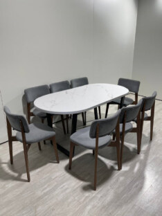 Стол кухонный обеденный овальный дизайнерский лофт THETABLE RU 200х90 2.21/2.1