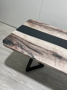 Стол кухонный обеденный прямоугольный дизайнерский лофт THETABLE RU 220х90 3.30/1.1
