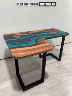 Стол письменный угловой дизайнерский лофт THETABLE RU 120х120 4.5/3.1 Стол письменный угловой дизайнерский лофт THETABLE RU 120х120 4.5/3.1