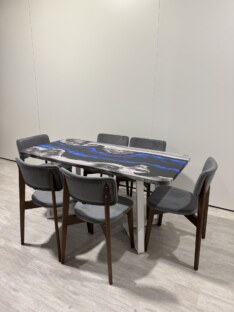 Стол кухонный обеденный прямоугольный дизайнерский лофт THETABLE RU 140х80 4.17/1.2