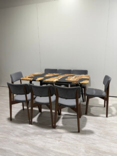 Стол кухонный обеденный прямоугольный дизайнерский лофт THETABLE RU 120х80 2.73/6.1