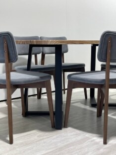Стол кухонный обеденный прямоугольный дизайнерский лофт THETABLE RU 140х80 8.14/1.1