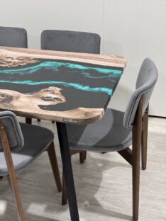 Стол кухонный обеденный прямоугольный дизайнерский лофт THETABLE RU 120х80 4.13/4.1