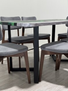 Стол кухонный обеденный прямоугольный дизайнерский лофт THETABLE RU 180х80 4.19/3.1