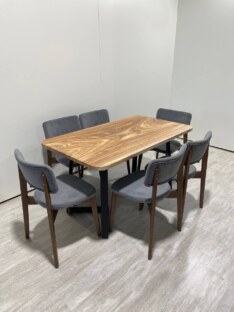 Стол кухонный обеденный прямоугольный дизайнерский лофт THETABLE RU 140х80 8.13/1.1