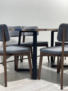 Стол кухонный обеденный прямоугольный дизайнерский лофт THETABLE RU 120х80 3.32/1.1