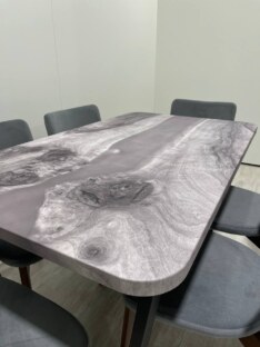 Стол кухонный обеденный прямоугольный дизайнерский лофт THETABLE RU 120х80 3.27/2.1