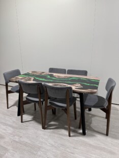 Стол кухонный обеденный прямоугольный дизайнерский лофт THETABLE RU 120х80 4.14/4.1