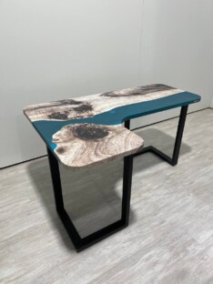 Стол письменный угловой дизайнерский лофт THETABLE 150х100 3.29/3.1