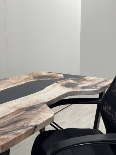 Стол компьютерный с вырезом дизайнерский лофт THETABLE 120х80 3.19/2.1