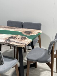 Стол кухонный обеденный прямоугольный дизайнерский лофт THETABLE RU 140х80 3.21/1.1
