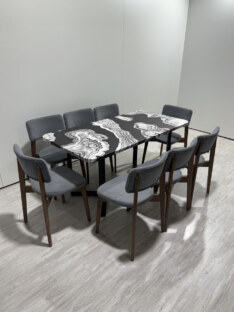 Стол кухонный обеденный прямоугольный дизайнерский лофт THETABLE RU 140х80 2.72/3.1