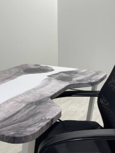 Стол компьютерный с вырезом дизайнерский лофт THETABLE 120х80 3.23/2.2