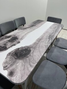 Стол кухонный обеденный прямоугольный дизайнерский лофт THETABLE RU 180х80 3.23/2.2