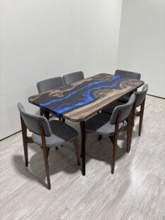 Стол кухонный обеденный прямоугольный дизайнерский лофт THETABLE RU 160х80 4.8/4.1