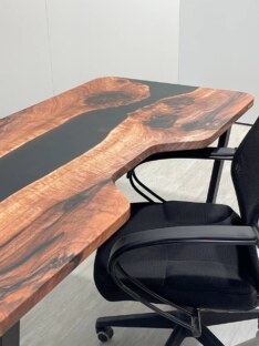 Стол компьютерный с вырезом дизайнерский лофт THETABLE 180х80 3.8/2.1