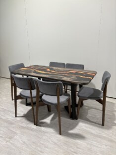 Стол кухонный обеденный прямоугольный дизайнерский лофт THETABLE RU 160х80 4.11/1.1