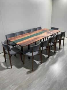 Стол кухонный обеденный прямоугольный дизайнерский лофт THETABLE RU 250х100 3.10/1.1