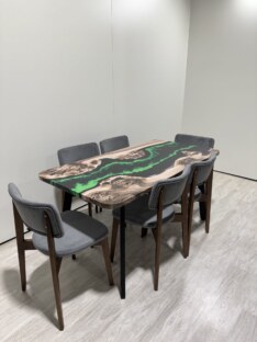 Стол кухонный обеденный прямоугольный дизайнерский лофт THETABLE RU 120х80 4.14/4.1